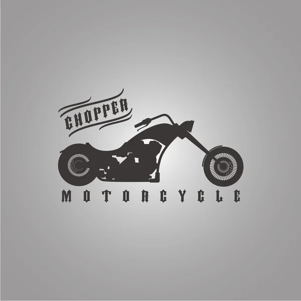 Sepeda motor Chopper - Stok Vektor