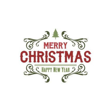 Merry christmas etiketi