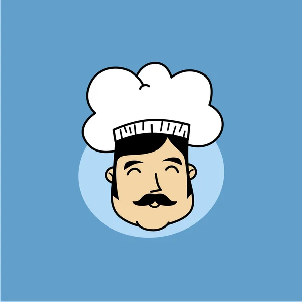 Ícone chef engraçado —  Vetores de Stock