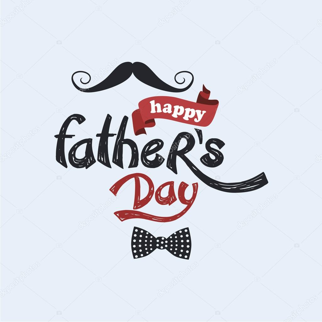Happy father day theme vector art illustration