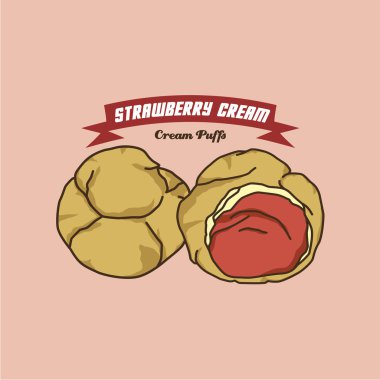 krem puffs illüstrasyon