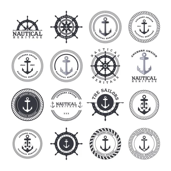 Námořní symbolu téma — Stockový vektor