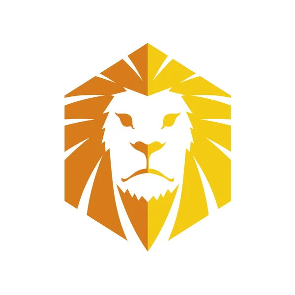 Lion head  logo template — Stock Vector
