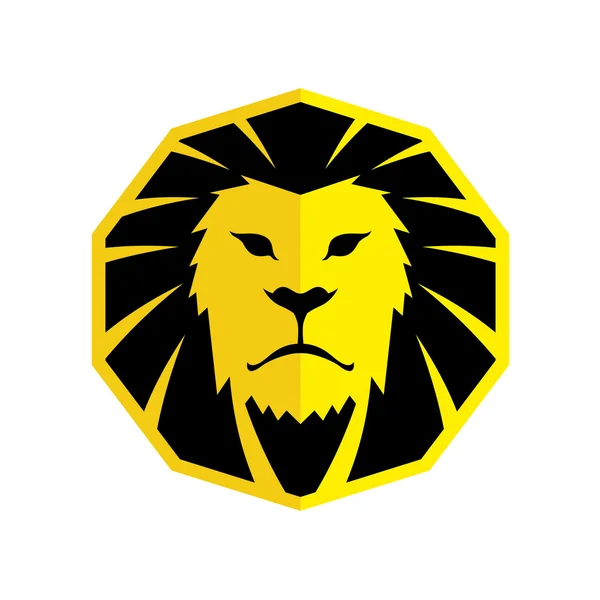 Modèle de logo de tête de lion — Image vectorielle