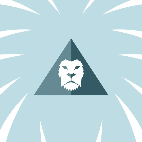 Šablona loga Lví hlavy — Stockový vektor