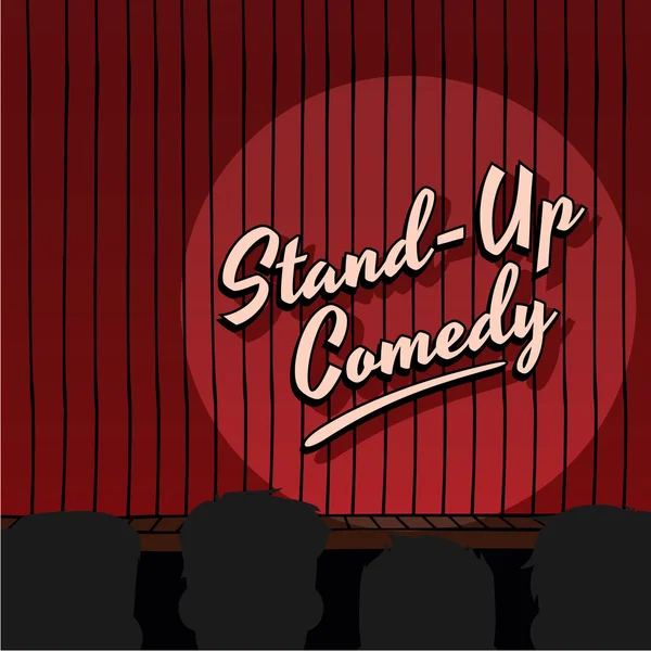 Stand up comedy stag — Stock Vector