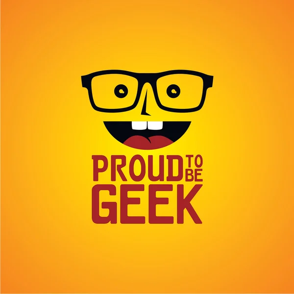 Geek inek çizgi film — Stok Vektör