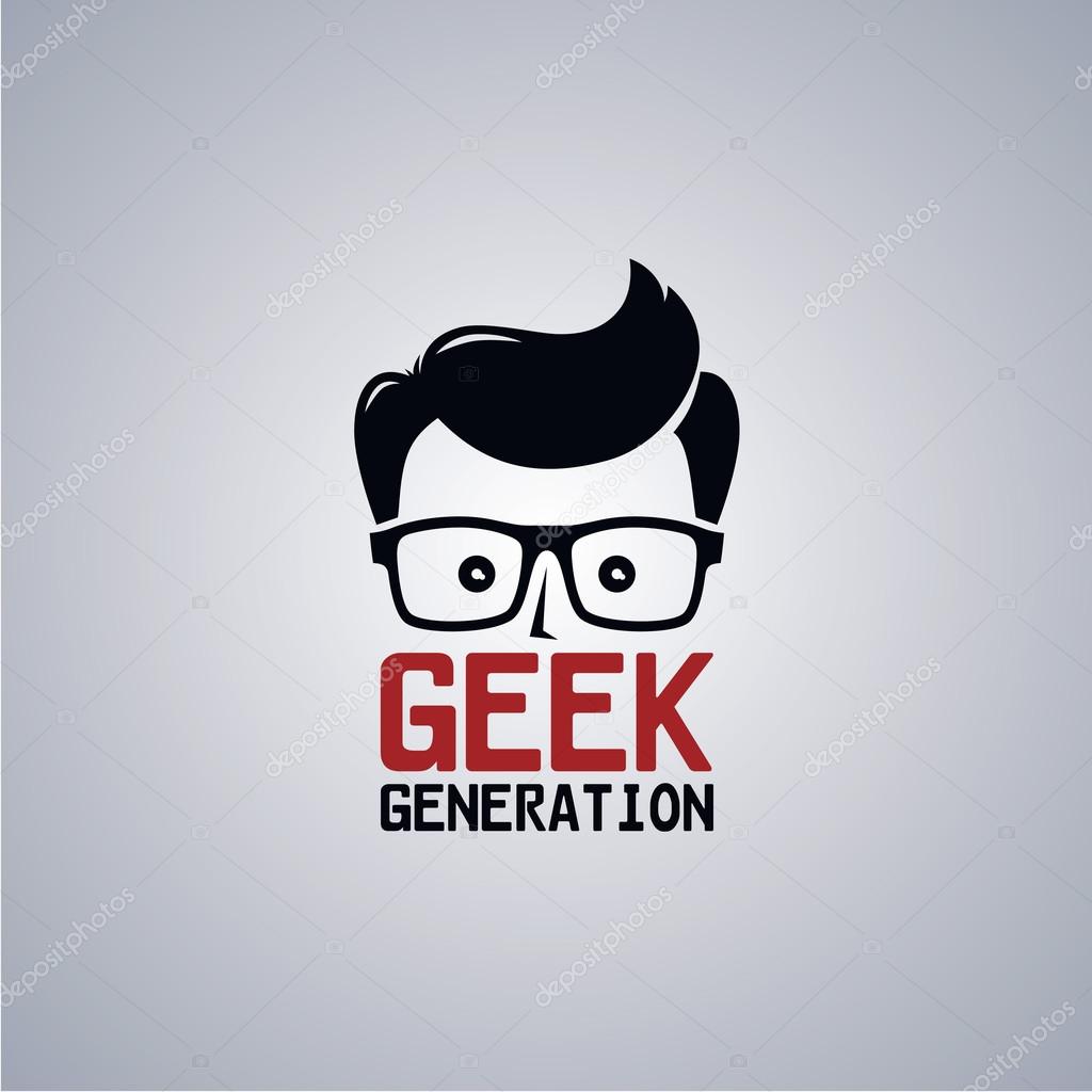 Geek nerd cartoon in vector