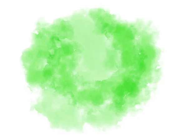 Abstraktní Splash Zelená Akvarel Bílém Pozadí Prostor Pro Text — Stock fotografie