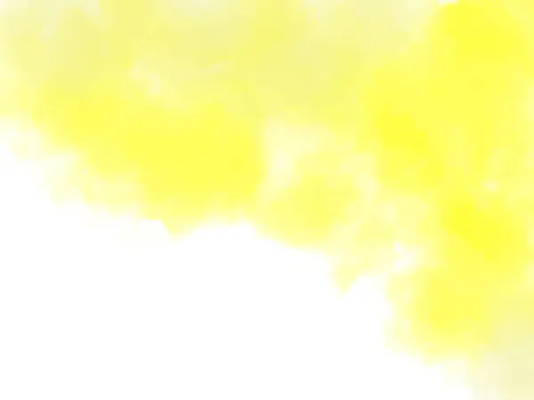 Абстрактные Светло Желтые Акварели Поглаживание Кистью Белом Бумажном Фоне Оформления — стоковое фото