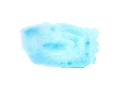 Tasarım, duvar kâğıdı, pankart, metin için beyaz arka plan üzerine elle boyanmış soyut mavi suluboya