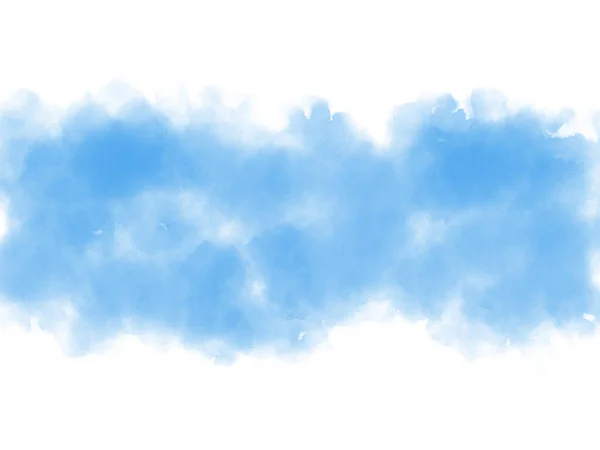 Abstraktní Modré Akvarely Tažená Malba Štětcem Bílém Papíře Pozadí Pro — Stock fotografie