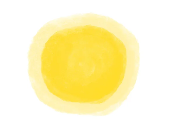 Akvarel Žlutý Kruh Abstraktní Pozadí Pojmy Pro Plakát Tapety Pohlednice — Stock fotografie
