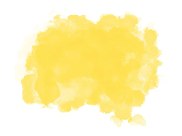 Анотація Жовтих Акварелей Пензлик Фоні Білого Паперу Дизайну Шпалер Банерів — стокове фото