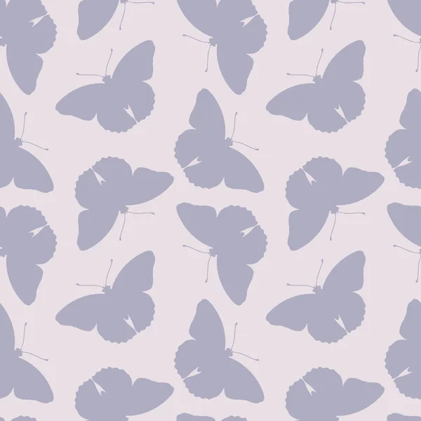 Бесшовный Повторяющийся Рисунок Бабочками Силуэты Бабочки Ласточки Векторный Фон — стоковый вектор