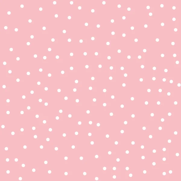 Ροζ Και Άσπρες Κουκίδες Διάσπαρτα Μοτίβα Πόλκα Τυχαίες Μικροσκοπικές Κουκίδες — Διανυσματικό Αρχείο