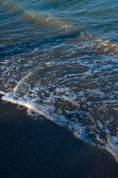 Onda Del Mare Sulla Spiaggia Sabbia — Foto Stock