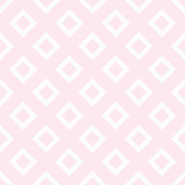 Kare şeklinde. Klasik, pürüzsüz, basit vektör arkaplanı. Pastel pembe kız gibi basit arka plan, pembe ve beyaz.