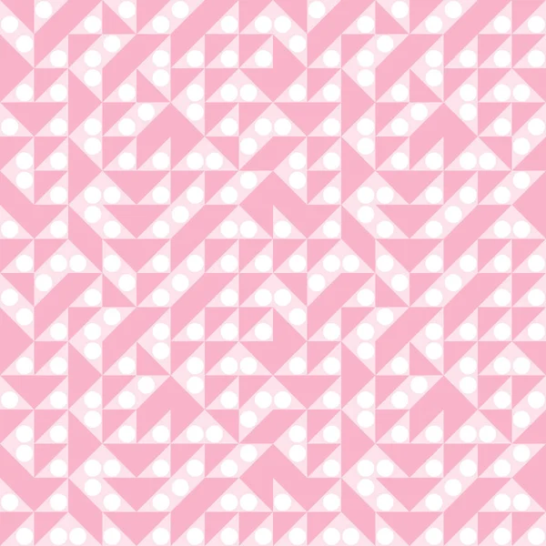 Pink White Seamless Repeat Pattern Design Geometric Abstract Background Repeat — Stock Vector