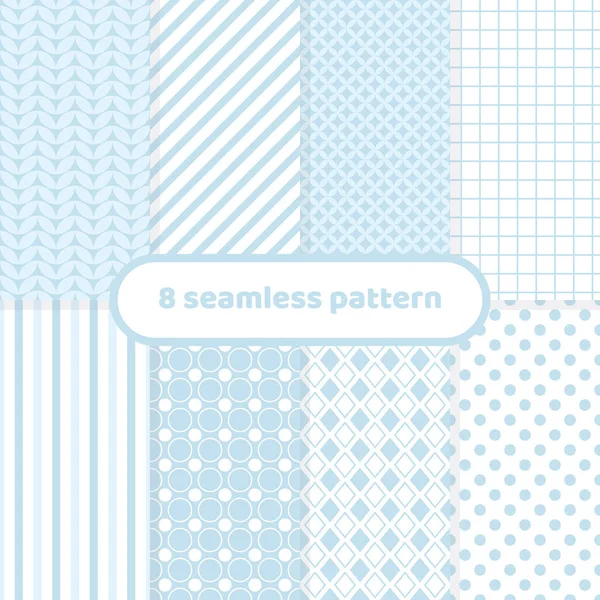 Tatlı farklı geometrik desenler, mavi soyut desen seti, pastel...