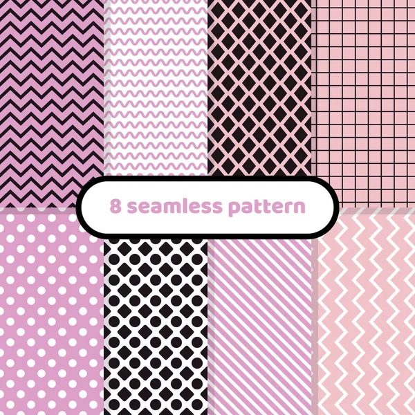 Roztomilý různé geometrické vzory, abstraktní vzor set, pastel — Stockový vektor