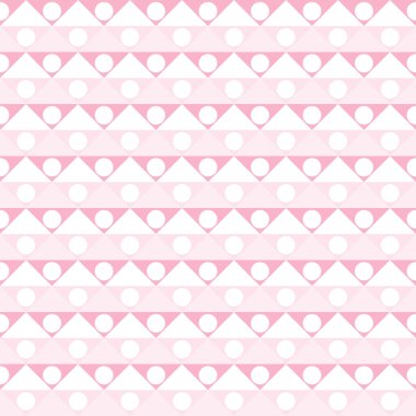 Soyut geometrik desen pembe ve beyaz. Kusursuz bir vektör arka planı. Tasarım tekrarlanıyor.