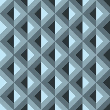 Mavi gri geometrik, pürüzsüz, tekrarlanmayan arka plan deseni. Kusursuz kumaş, yanılsama.