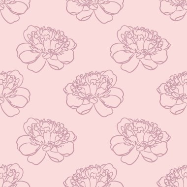 Çiçeksel tekrarlama deseni, şakayık pastel pembe vektör arka planı tekrar. Çiçek. Basit çiçek..