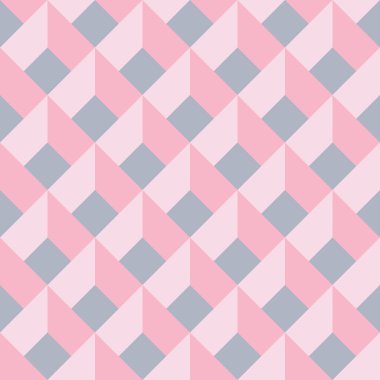 İllüzyon deseni, geometrik soyut, pürüzsüz, tekrarlanmayan model arka plan, vektör deseni, pembe ve gri..