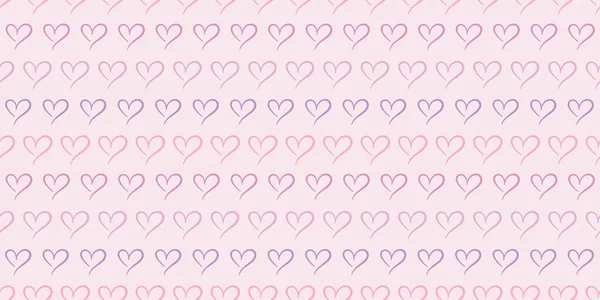 Milostný Vzor Valentýnské Pozadí Pastelové Srdce Bezešvé Vzor Pozadí Vektor — Stockový vektor