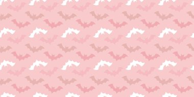 Cadılar Bayramı yarasası kusursuz tekrarlayan pembe arka plan. Vektör tekrar.