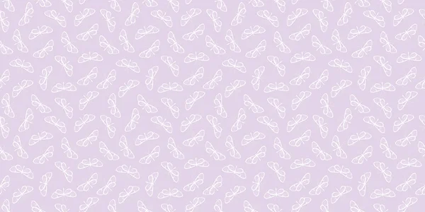 Modèle Papillon Blanc Violet Fond Vectoriel Texture Répétitive Sans Couture — Image vectorielle