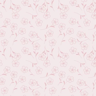 Şirin karalama çiçekleri kusursuz tekrar eden vektör arka planı. Elle çizilmiş çiçek karalamaları. Çiçek tekrarla.