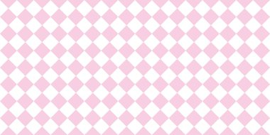 Beyaz ve pembe pürüzsüz tekrar eden bir arka plan. Vektör kareleri. Geometrik desen.