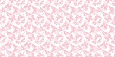 Pembe kelebek ve yusufçuk desensiz arka plan, rastgele siluet