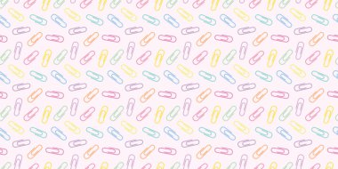 Renkli ataçlar, pürüzsüz şablon arka planı, ofis klipleri şirin desen