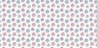 Renkli tokalar tekrar desen, saç tokası pürüzsüz tasarım, kıvrımlı elementler, kız arkaplan, şirin duvar kağıdı