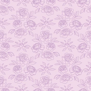 Mor şakayıklar, şakayık çiçekleri, çiçekli tekrarlar vektör arka planı.
