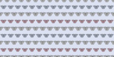 Renkli kelebek kusursuz tekrar model vektör arkaplan, kelebekli yay duvar kağıdı.