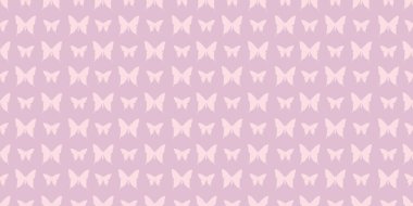 Kelebek silueti, kusursuz vektör desenli arka plan, pastel renkli şirin yay deseni, vektör kelebekleri, tekrar eden duvar kağıdı.