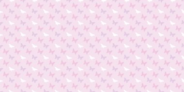 Kelebek silueti, kusursuz vektör desenli arka plan, pastel renkli şirin yay deseni, vektör kelebekleri, tekrar eden duvar kağıdı.