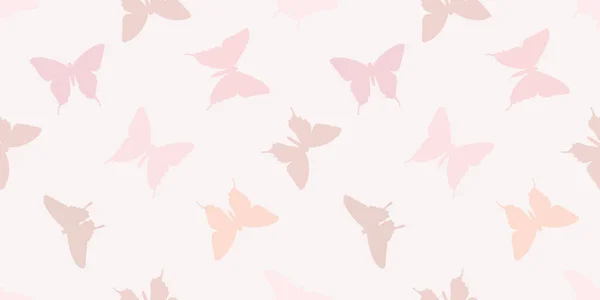 Kelebek silueti, kusursuz vektör desenli arka plan, pastel renkli şirin yay deseni, vektör kelebekleri, tekrar eden duvar kağıdı.