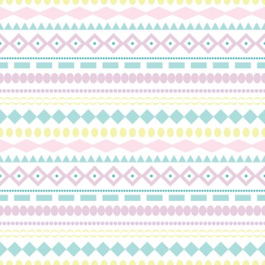 Pastel renkli geometrik çizgili desen, soyut desen, renkli şekiller.