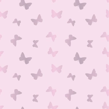 Vektör kelebeği kusursuz tekrarlanmayan desen tasarımı arka planı. Gradyan kelebek silueti, tatlı kız pastel deseni..