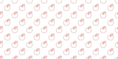 Elmalar pürüzsüz tekrarlanan vektör arkaplanı, duvar kağıdı tasarımı.