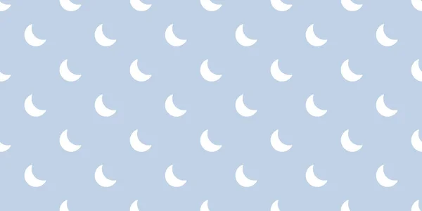 Blue White Moon Seamless Repeat Pattern Vector Background Wallpaper Design — Stock Vector