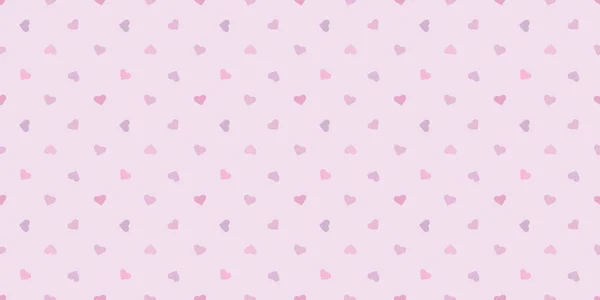 Пастельные Сердца Милый Бесшовный Повторяющийся Векторный Фон Повторяющиеся Обои Розовый — стоковый вектор