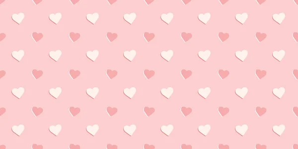 Pastel Hearts Cute Seamless Repeat Pattern Vector Background Repeating Wallpaper — Stock Vector