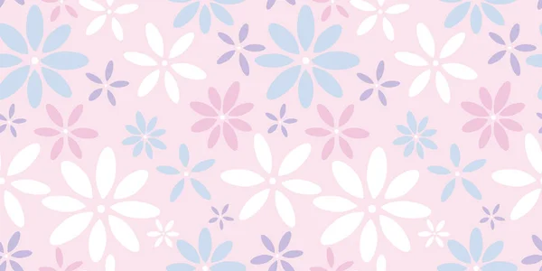 Pastel Floral Fond Vectoriel Motif Répété Sans Couture Papier Peint — Image vectorielle