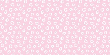 Çita, pembe ve beyaz pürüzsüz tekrar eden vektör arkaplanı, kız gibi tekrarlayan duvar kağıdı, hayvan izi, leopar deseni.